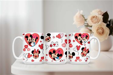 Mickey and Minnie Love Hug Kiss